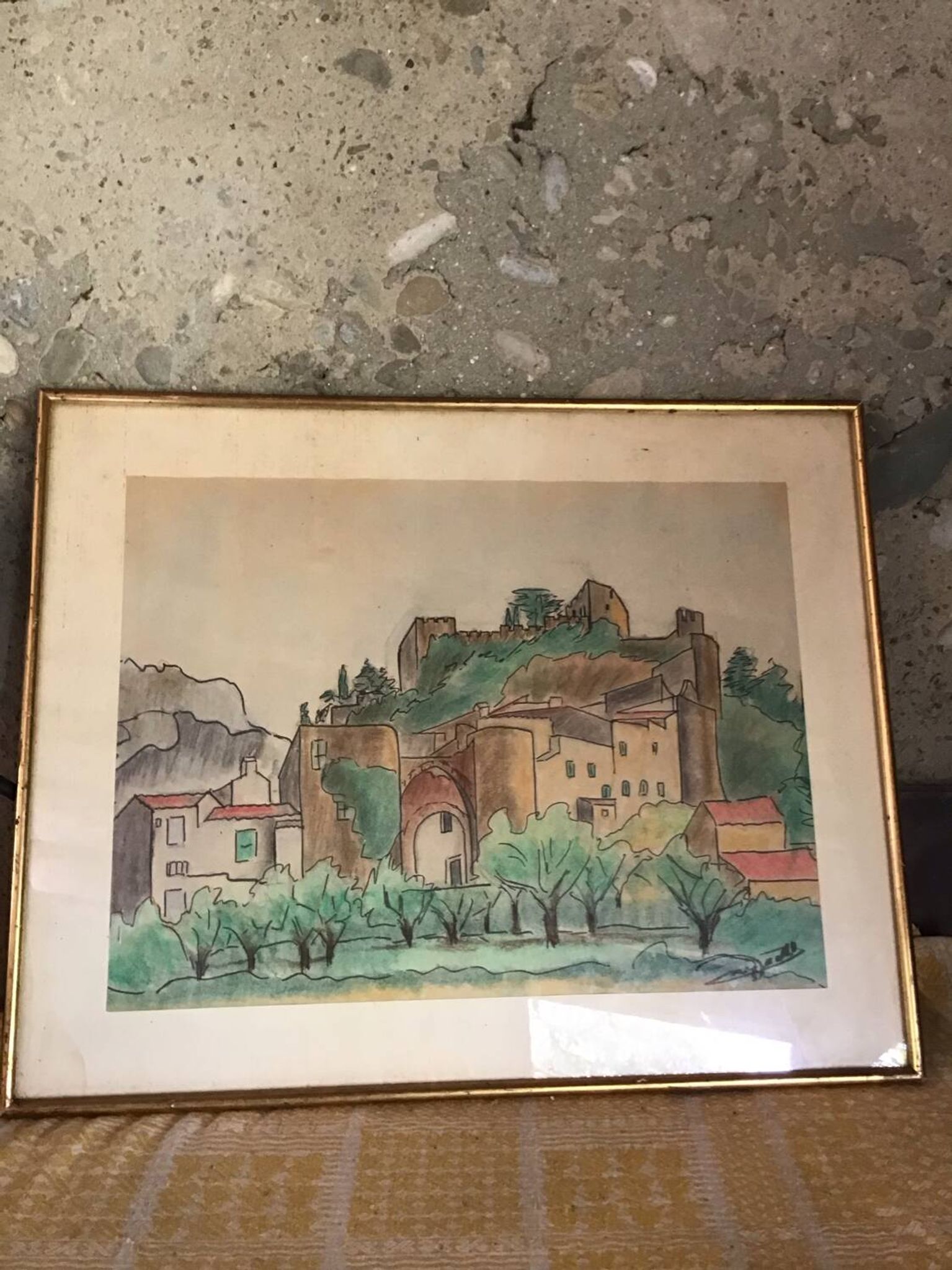 Tableau village fortifié