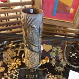 Vallauris ceramic tube vase