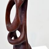 Sculpture abstraite en bois des années 1960