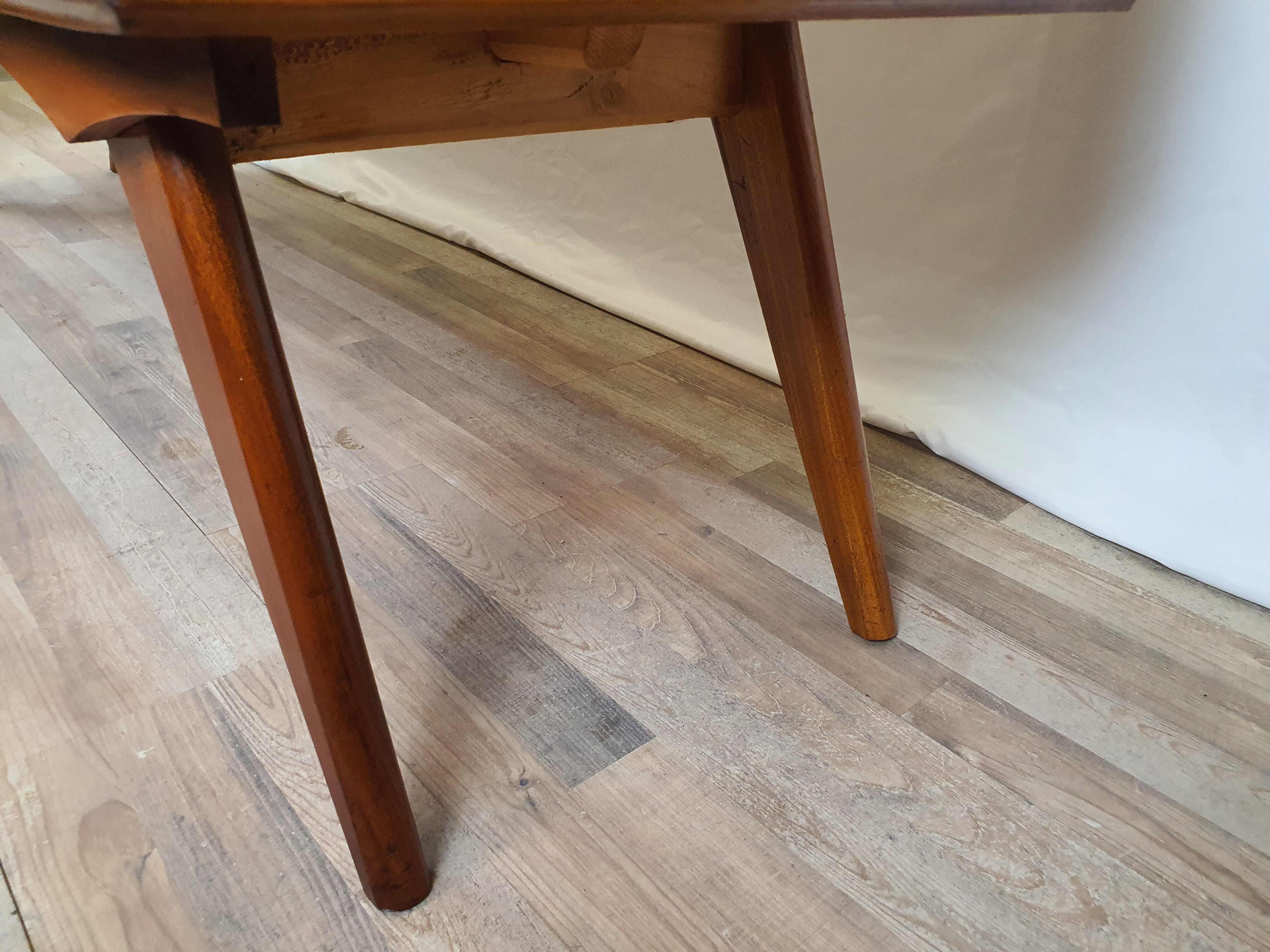 1960s sideboard with decorated doors in wood and brass