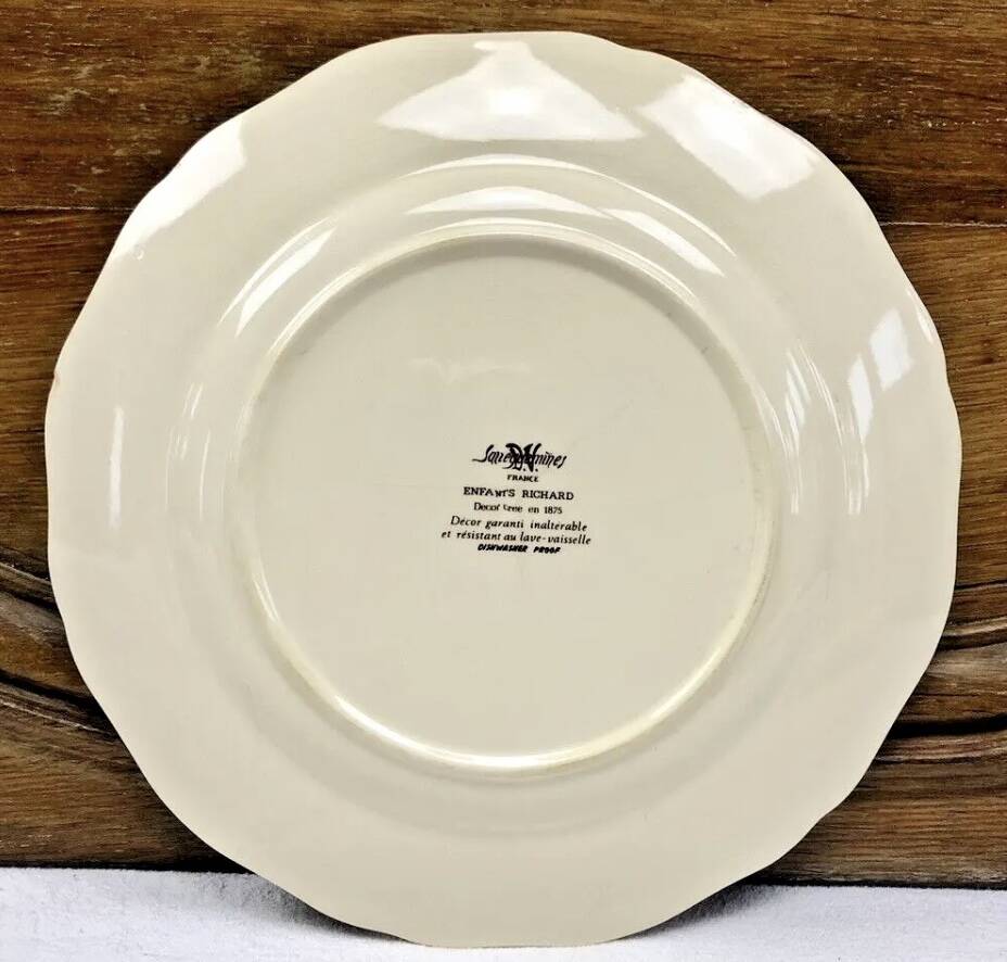 6 Sarreguemines Enfants Richard dinner plates