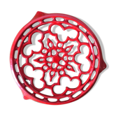 Dessous de plat en fonte rouge vif