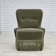1970s, Danish armchair, green furniture velour.