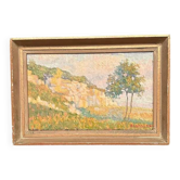 Original Swedish Oil on Canvas – “Landscape” by B. Hallberg – Signed – Vintage & Framed – 50 × 33 cm