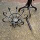 Parrot coat holder in curved wood - Art Nouveau