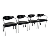 Set of 4 Postmoderne Dining Chairs by Arnold Merckx for Arco, 1980s