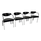 Set of 4 Postmoderne Dining Chairs by Arnold Merckx for Arco, 1980s