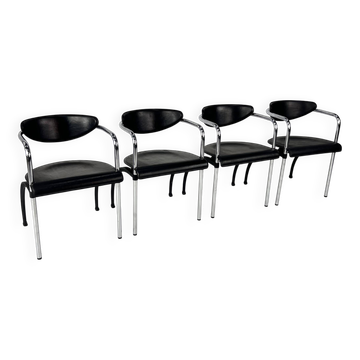 Set of 4 Postmoderne Dining Chairs by Arnold Merckx for Arco, 1980s