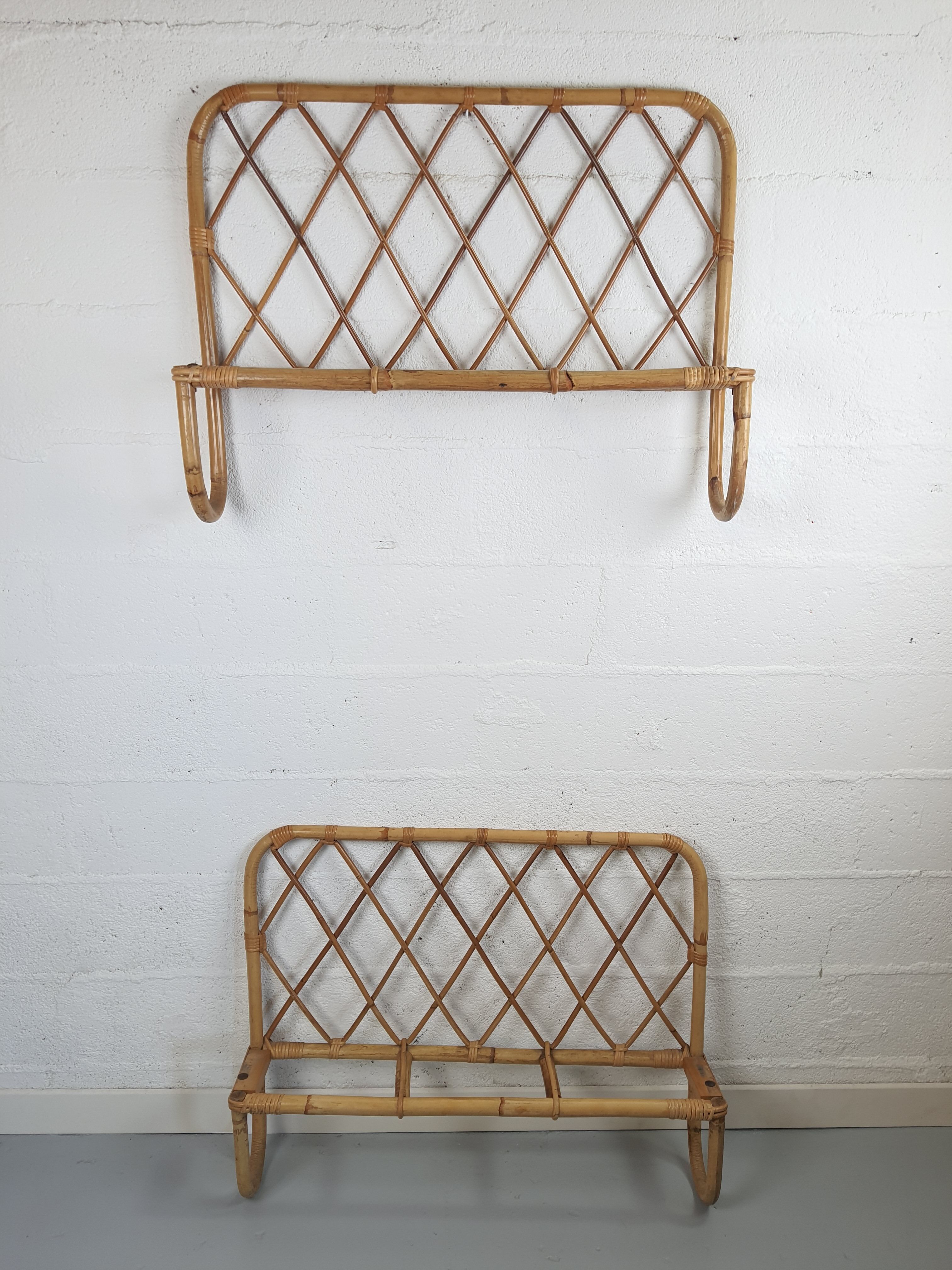 Rattan head and footboard from the 60s/70s