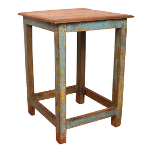 Ancien tabouret d'atelier en teck