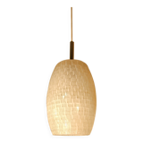 Suspension vintage française en Verre des années 1960 attribuée à Lunel