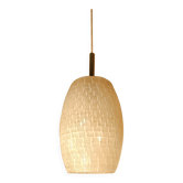 Vintage French glass pendant light from the 1960s, attributed to Lunel