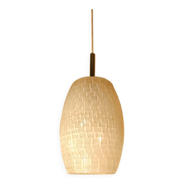 Vintage French glass pendant light from the 1960s, attributed to Lunel