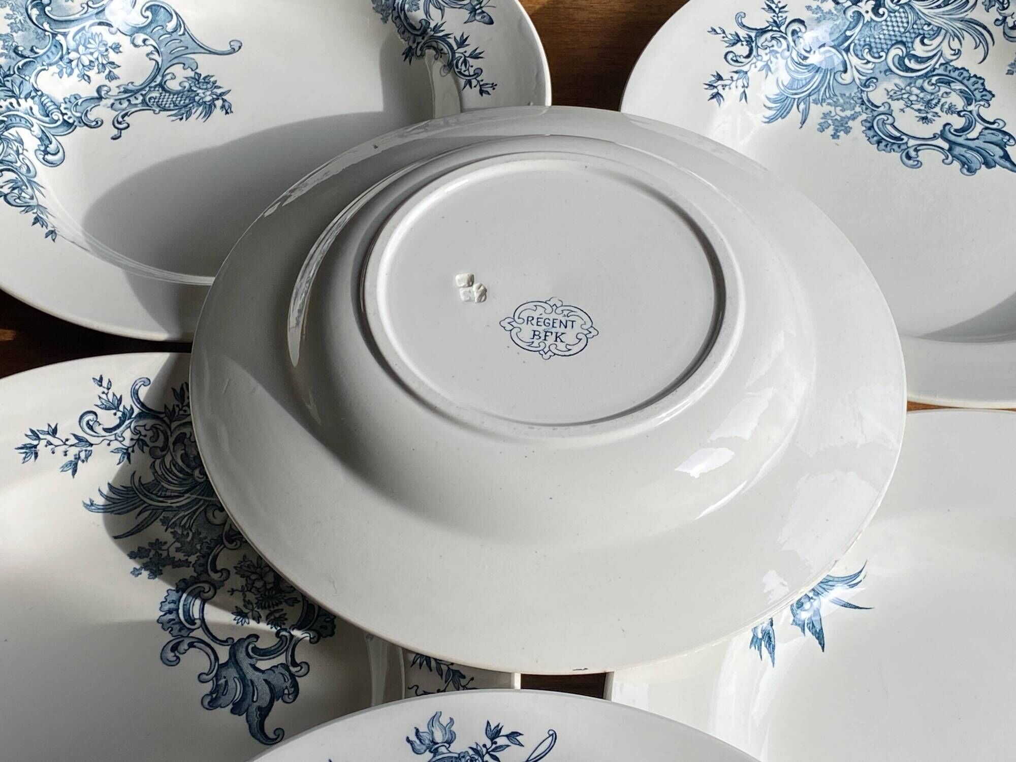 10 deep plates BFK Terre de Fer Regent model - perfect condition