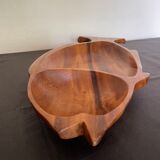 Wooden fish shaped dish