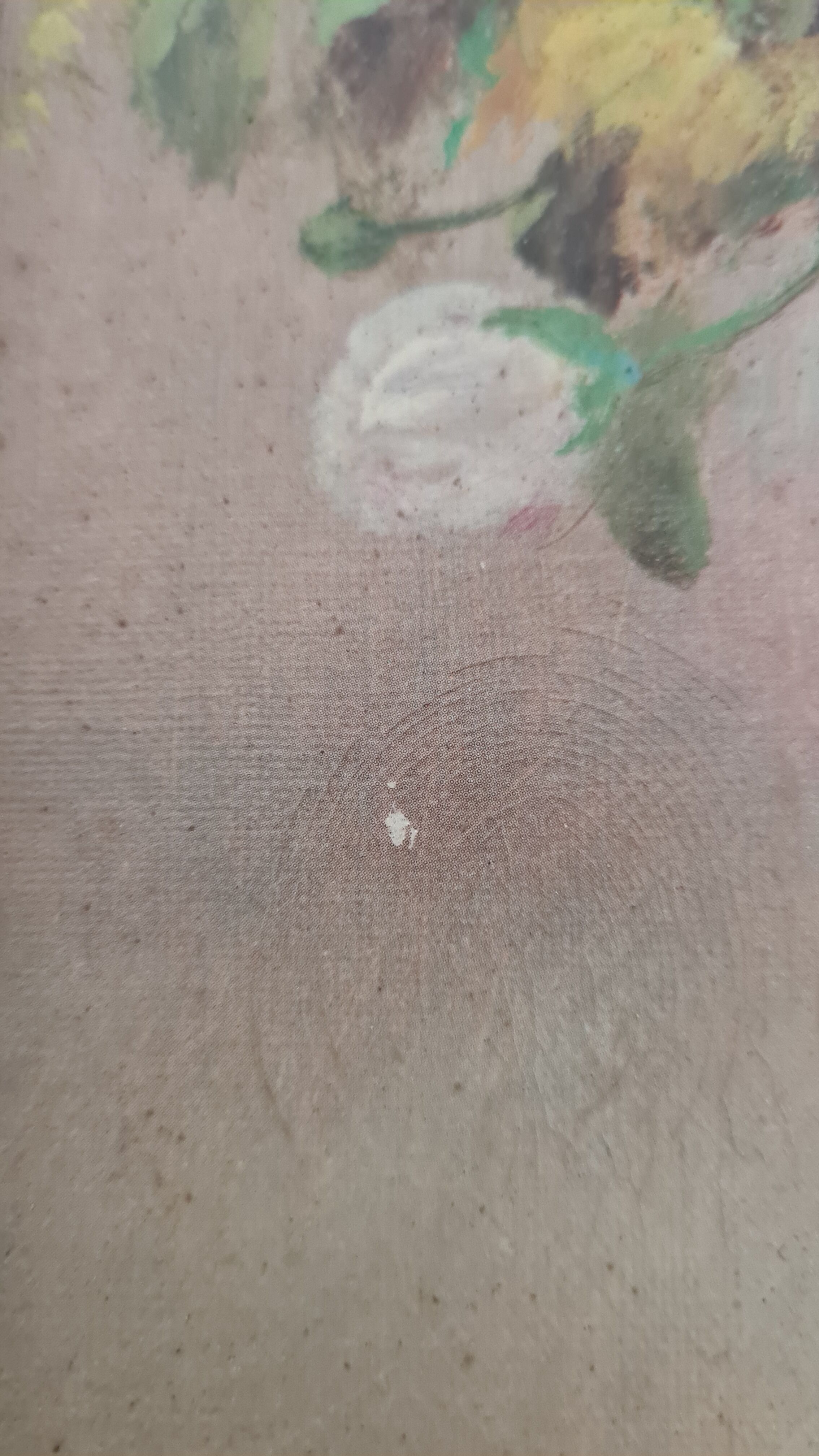Old painting / oil painting by Mr. Weber (waber?) / flowers