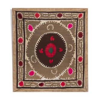 Central Asian Brown Suzani tapestry