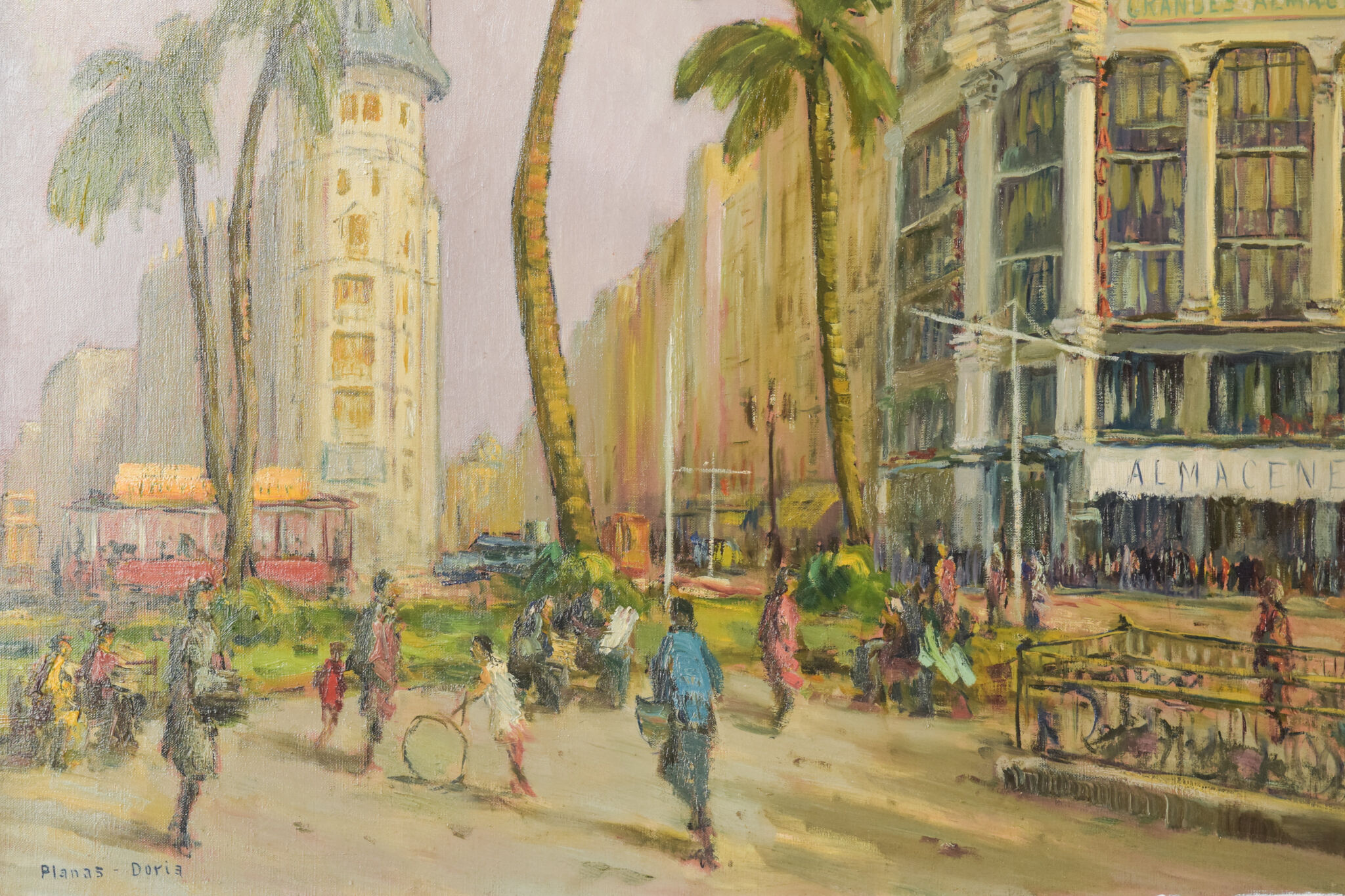 Francisco Planas Doria, Cityscape Painting, Barcelona