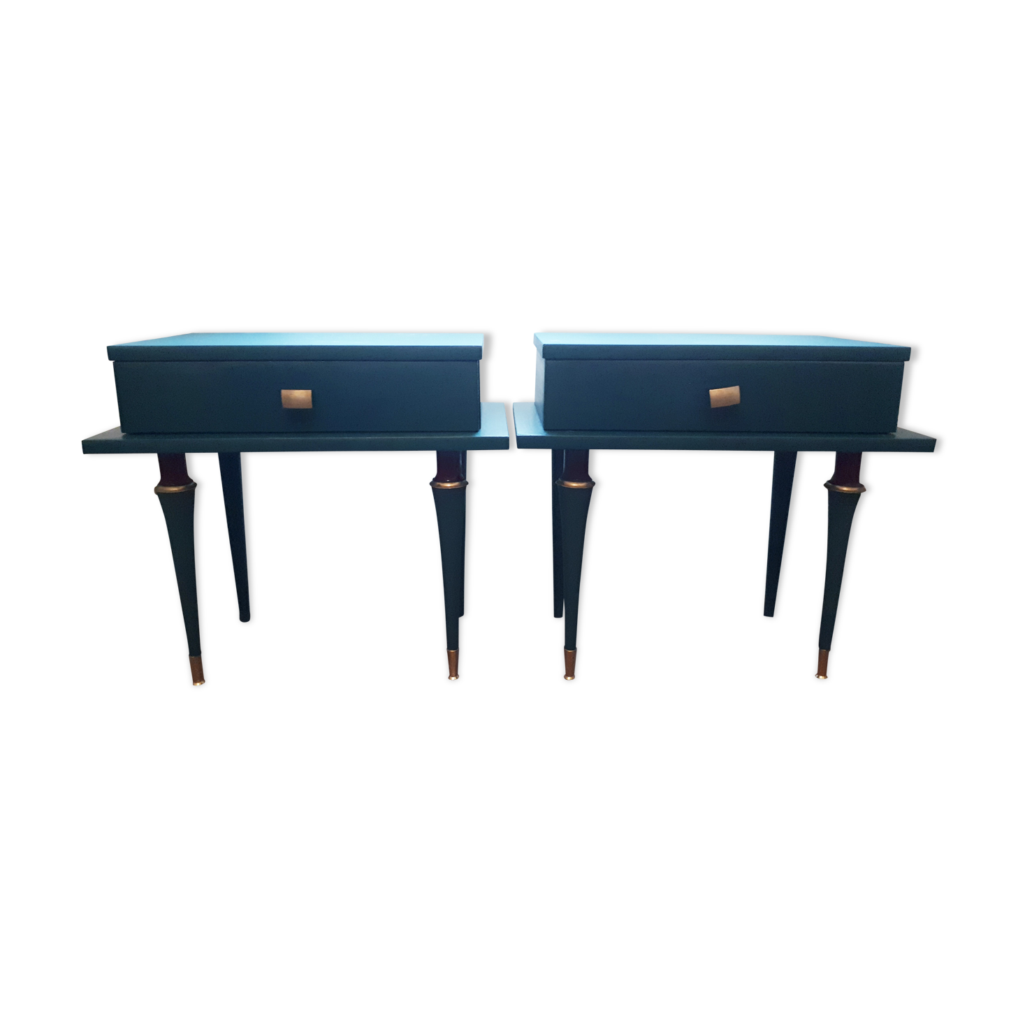 Pair vintage bedside tables 50s/60s