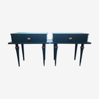 Pair vintage bedside tables 50s/60s