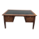 Louis XVI style minister's desk in solid walnut, 4 drawers, old manufacture