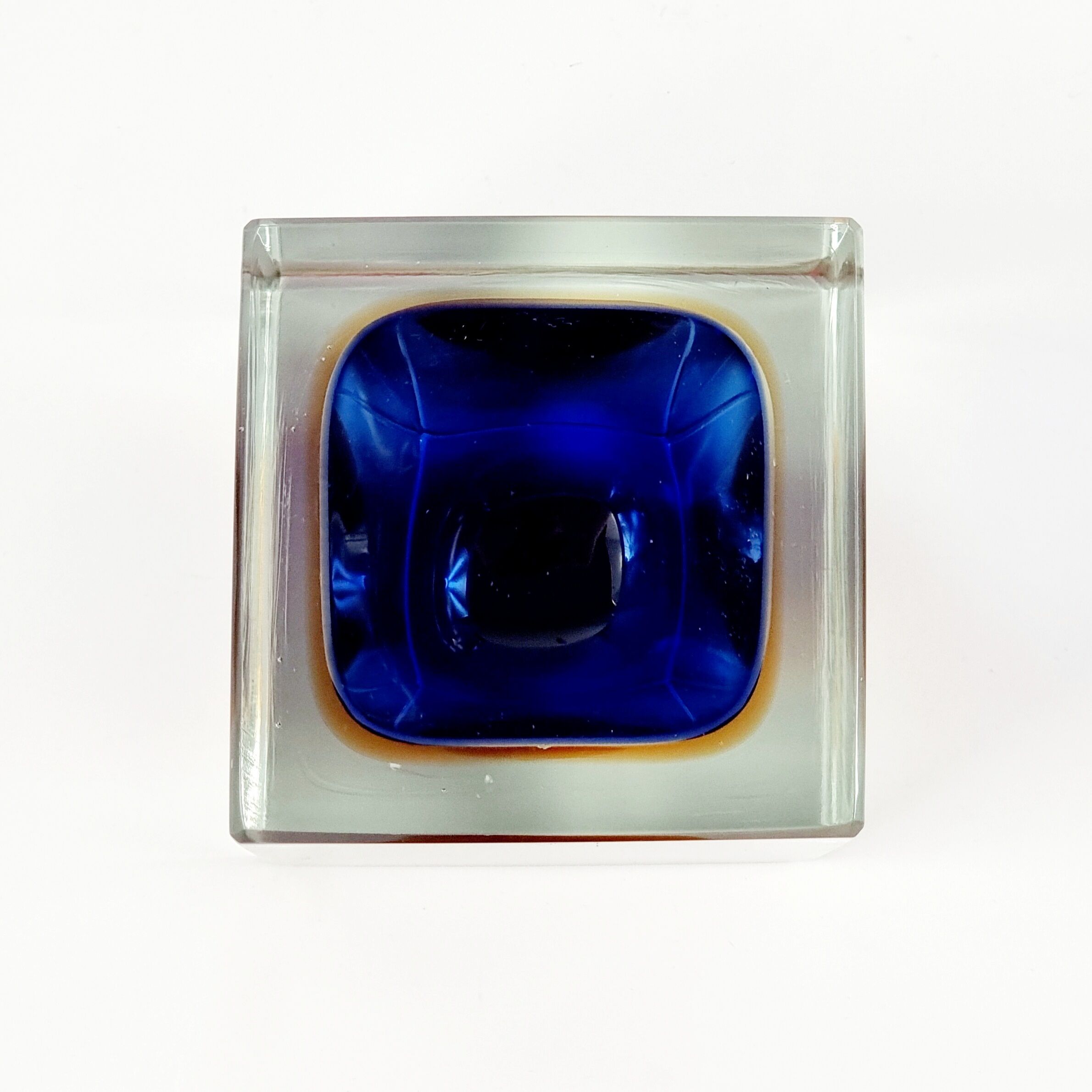 Sommerso Murano Glass Catch-All by Flavio Poli for Seguso, Italy, 1960s