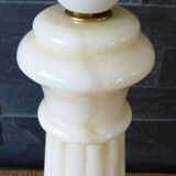 Set of 2 off-white alabaster lamp bases
