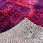 Midcentury abstract design geometric rug / carpet, 1970s / Czechoslovakia