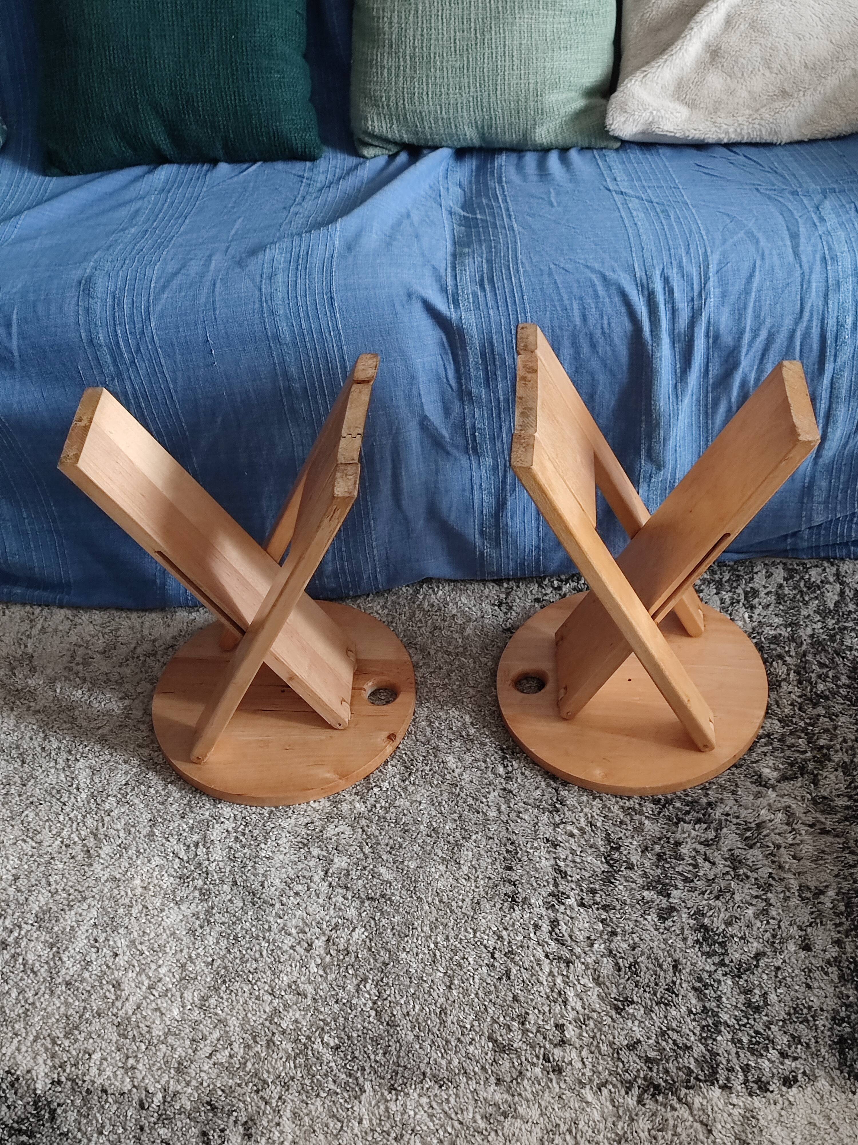 Paire de tabourets pliables Adrien Reed vintage