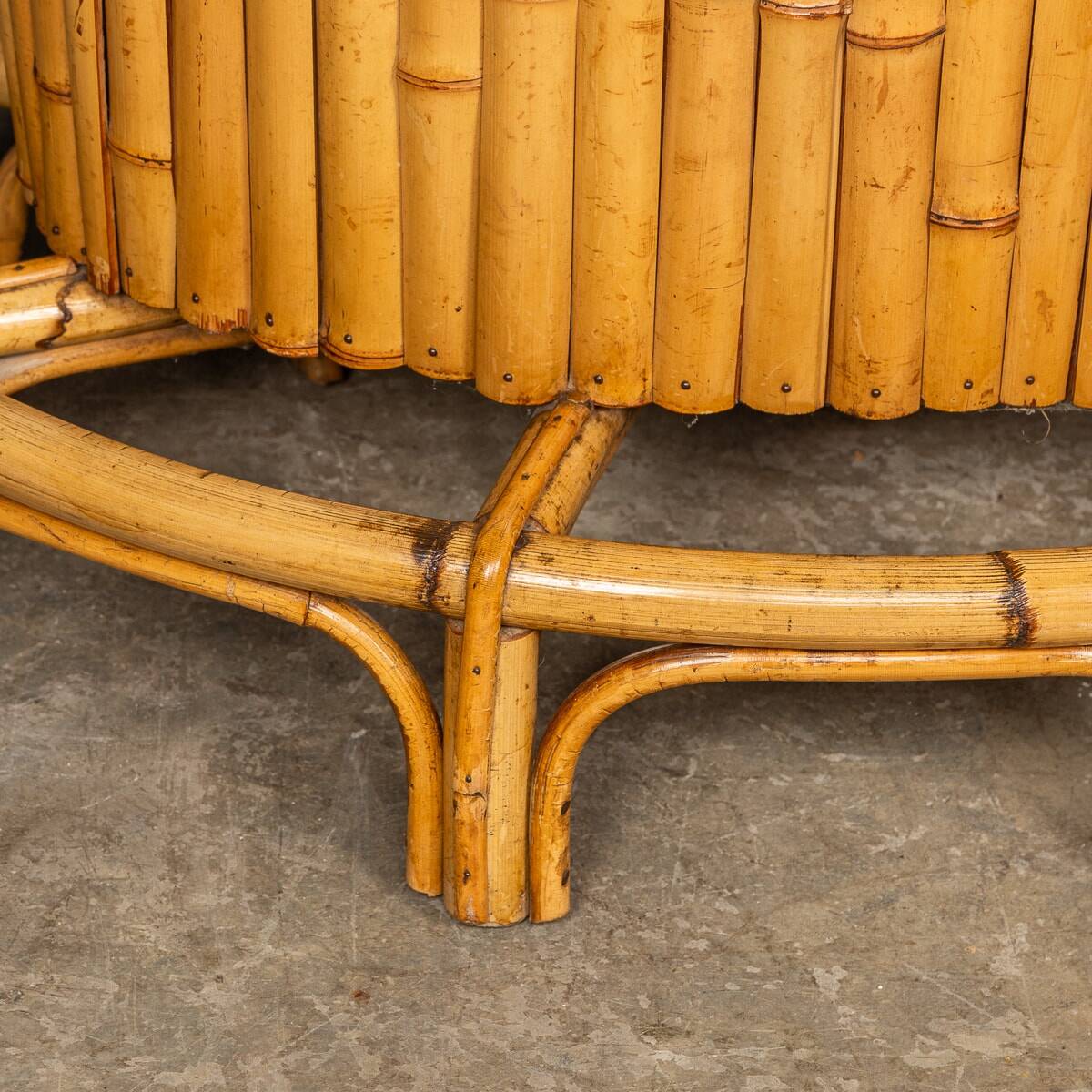 20thc italian standing bamboo tiki bar c.1960