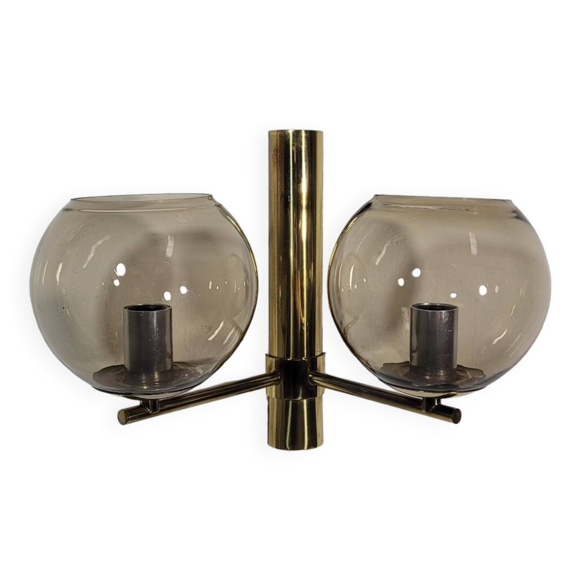 Vintage brass wall lamp by Hans Agne Jakobsson for Markaryd in Sweden 1960s