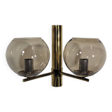 Vintage brass wall lamp by Hans Agne Jakobsson for Markaryd in Sweden 1960s