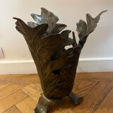 Elegant bronze umbrella door by the famous Italian designer Gabriella Crespi