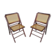Canned chairs pair