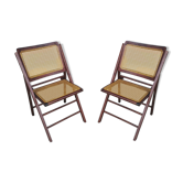 Canned chairs pair