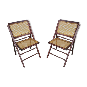 Canned chairs pair