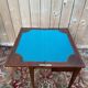 Folding game table – Louis XVI-Directoire style – Solid mahogany and brass
