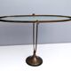 Vintage Oval Cheval Mirror with Brass and Metal Frame, Italy
