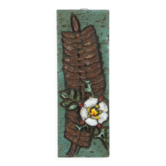 Ceramic Wall Sculpture Plaque Ruscha West Germany