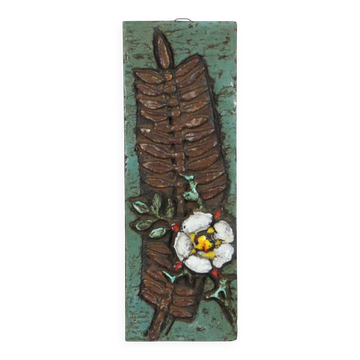 Ceramic Wall Sculpture Plaque Ruscha West Germany