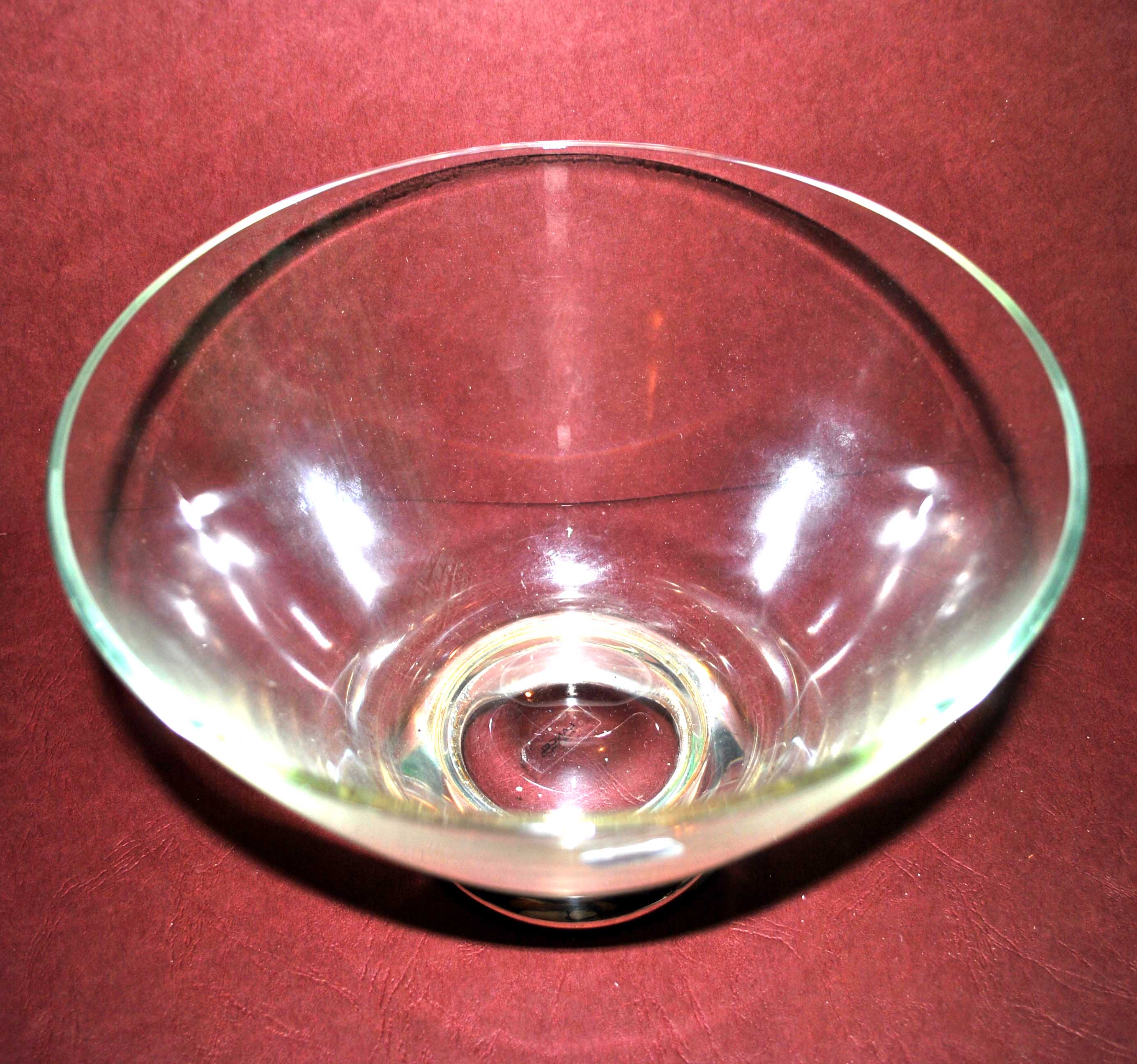 Lancel crystal bowl and silver frame - standing cup 25 x 16.5 cm