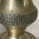 Pair of 19th century guilloche brass candlesticks