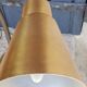 Designer desk lamp in gold metal 2 flexible arms from the 70s