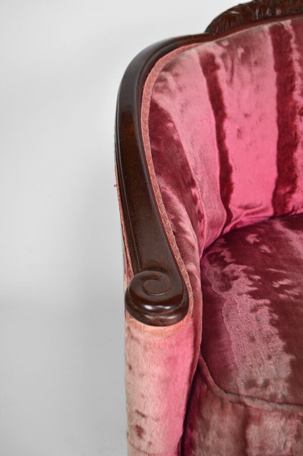 Salon Art Déco par Paul Follot en velours rose , circa 1920