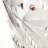 Glass vase carved and painting by hand. France 1940s.