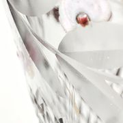 Glass vase carved and painting by hand. France 1940s.