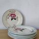 Set of 6 Wasmuel earthenware dessert plates -M.G
