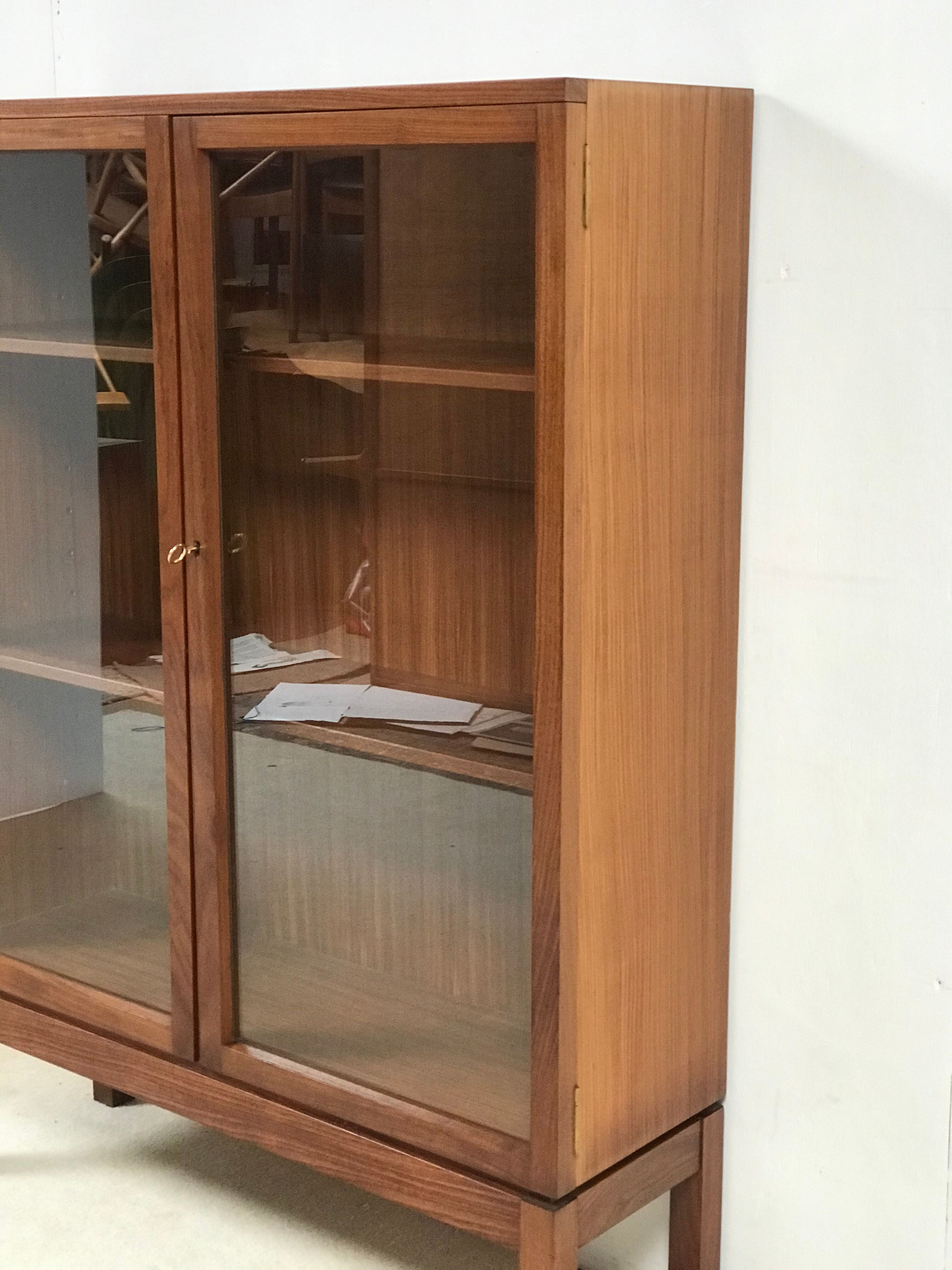 Mid-century teak and glazed display cabinet by J Nissenbaum & Son Ltd., 1970s