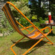 Old orange vintage deckchair