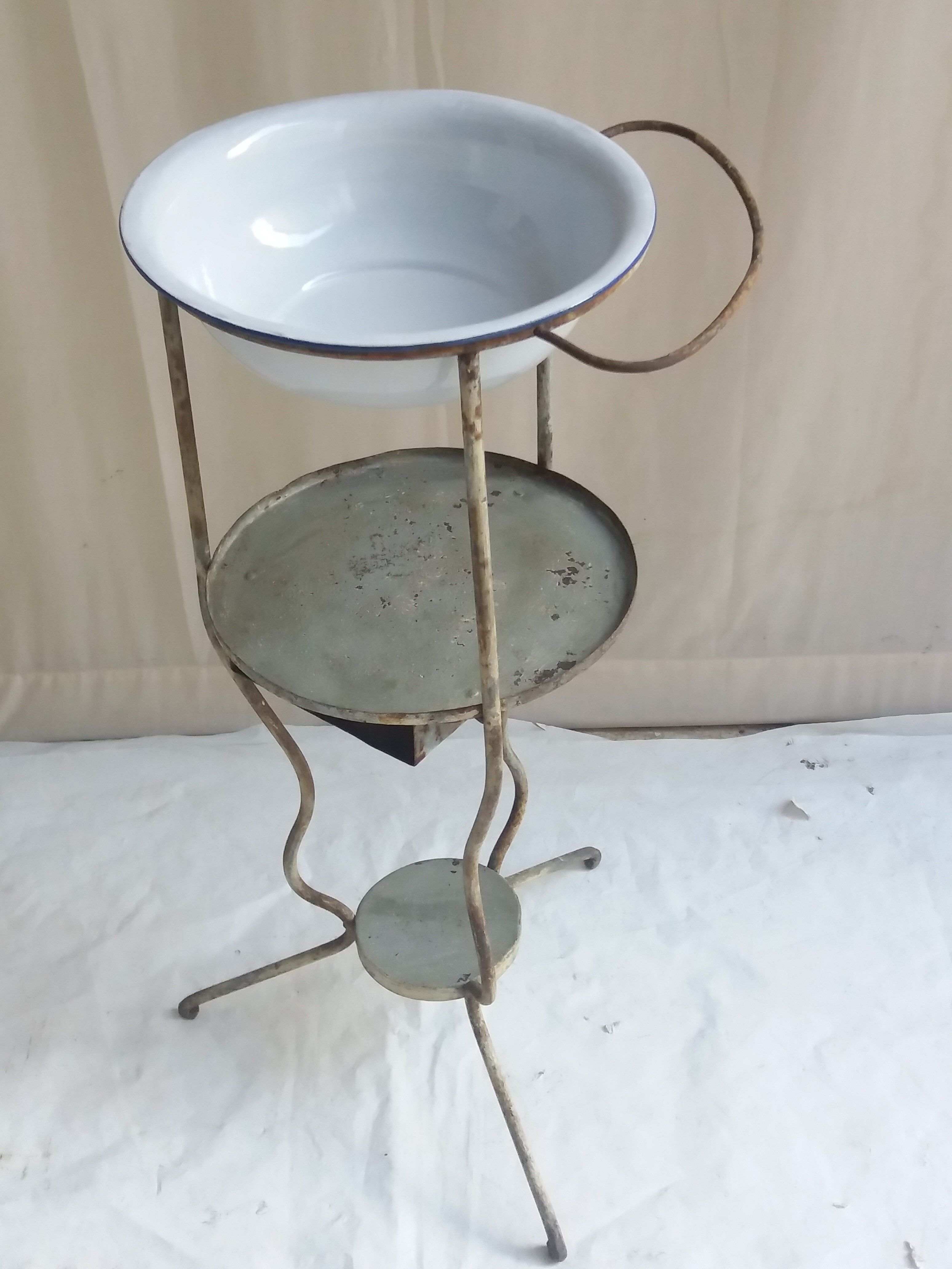 Old metal toilet table
